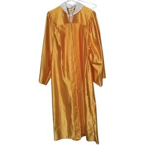 Graduation Commencement Choir Gown Robe Collar VTG M/L Yellow Religious Moorelon